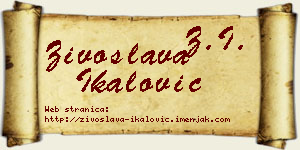 Živoslava Ikalović vizit kartica